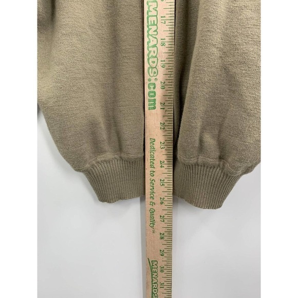 St Croix Mens Size L Large 100% Wool V-Neck Sweater Top Pullover Brown Thin Knit - Picture 4 of 6